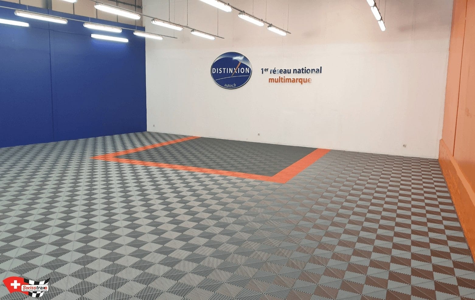 automotive showrrom flooring installation