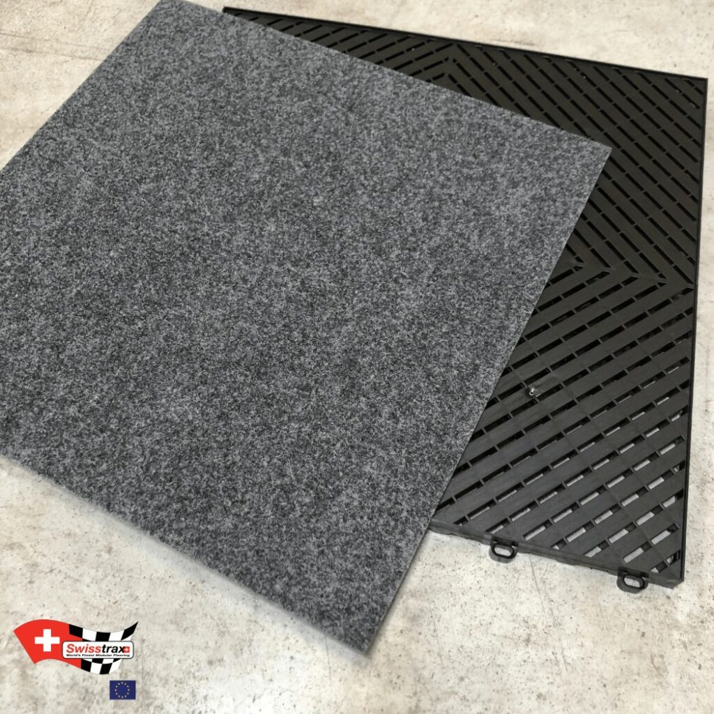 TAPIS DE SOL CLIPSABLE en moquette | Dalle moquette clipsable
