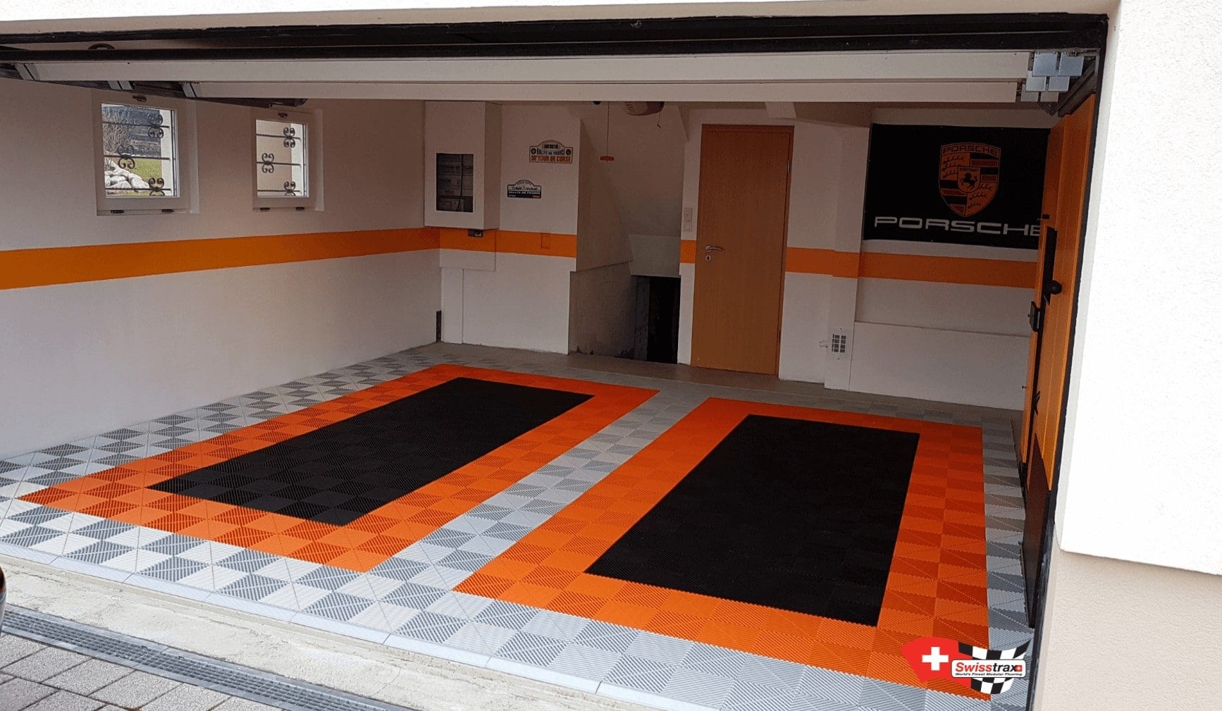 Dalle PVC Garage orange clipsable