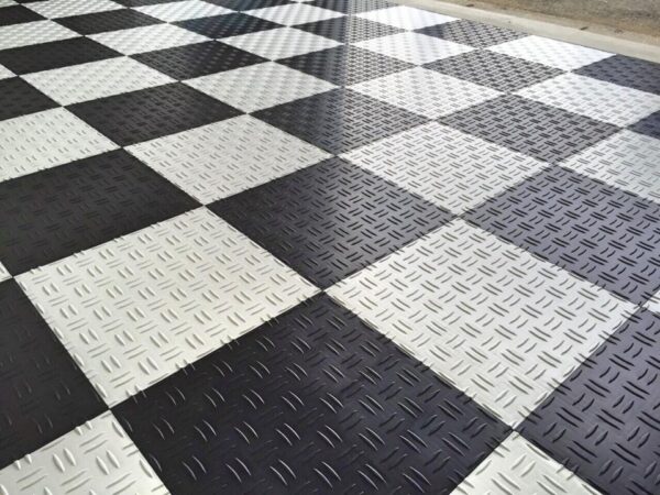 dalle diamond home motif damier noir et blanc