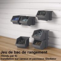 bac de rangement pour rangement mural garage