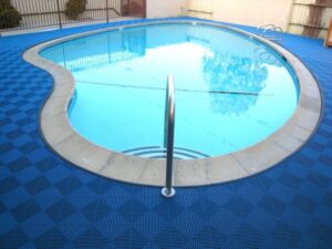 Swisstrax pool and spa floor tiles
