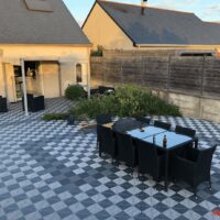 removable clip-on tiles for patio and terrace