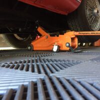 Roller Jacks on swisstrax floor tiles