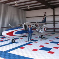 Hangar floor tiles