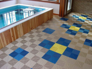 SPA flooring - swisstrax modular tiles