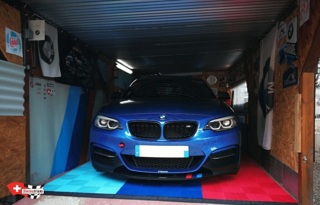 BMW garage floor tiles