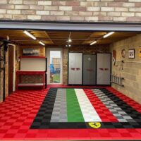 Ferrari themed garage