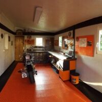 revêtement de sol pour garage design harley davidson