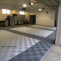 triple garage with swisstrax floor tiles