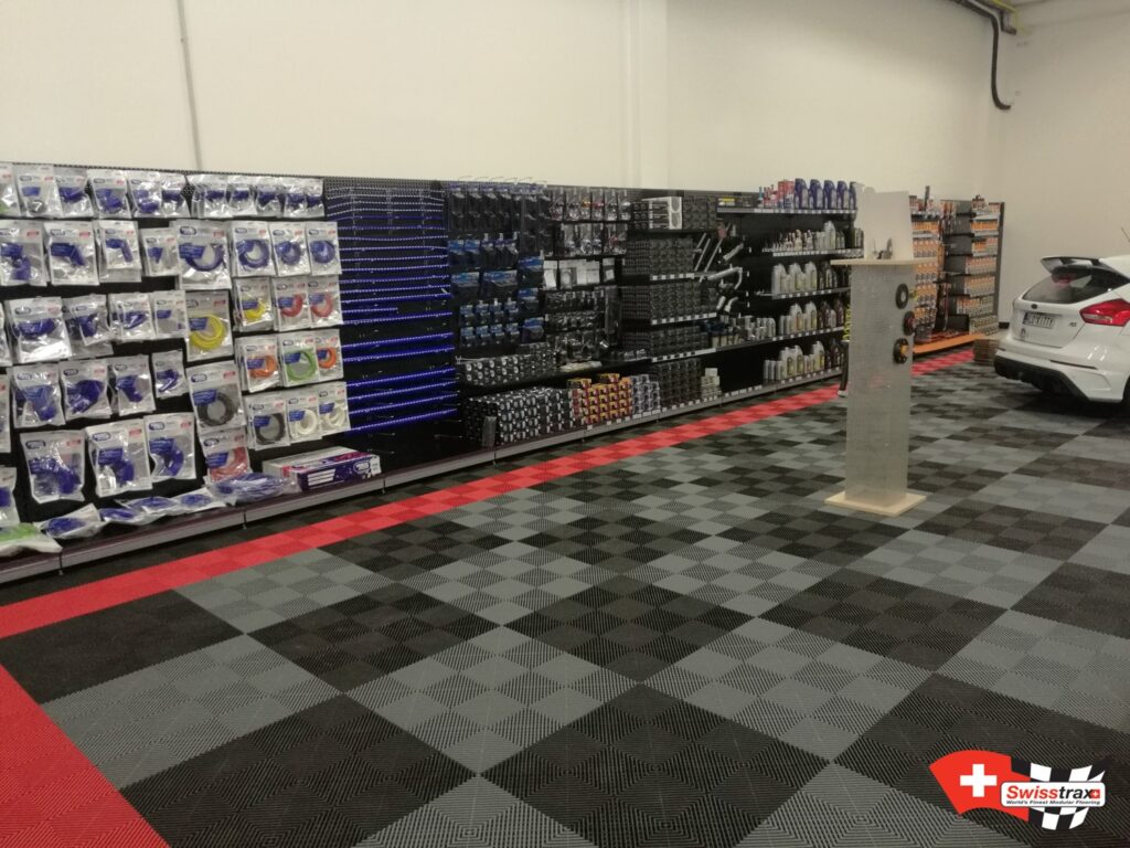 merchandising floor in a store for car related products