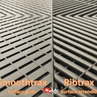 comparison between smoothtrax and ribtrax floor tiles