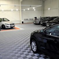 clip-on floor tiles for showroom