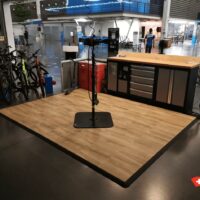 bike workshop floor