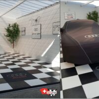 modern audi garage modular flooring