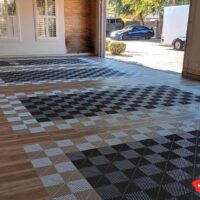 garage floor with parquet finish