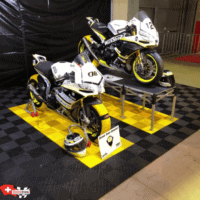 motorcycle booth flooring