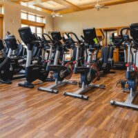 fitness center flooring woodlike plastic