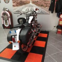 Tapis de sol pour moto design harley davidson