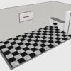 checkered garage floor